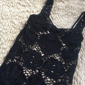 Free People Black Lace, Nude Intimate Slip